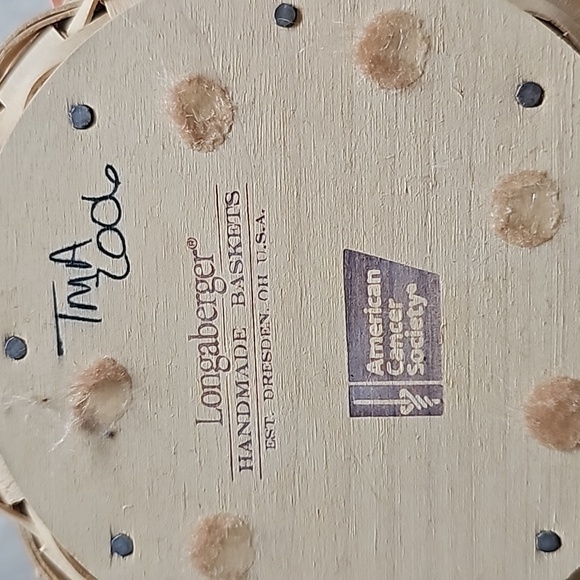 2006 Longaberger Breast Cancer Basket and accessories - Picture 6 of 6